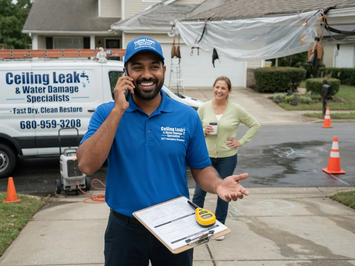 Ceiling Leak Cleanup Eaton, IN FAQs